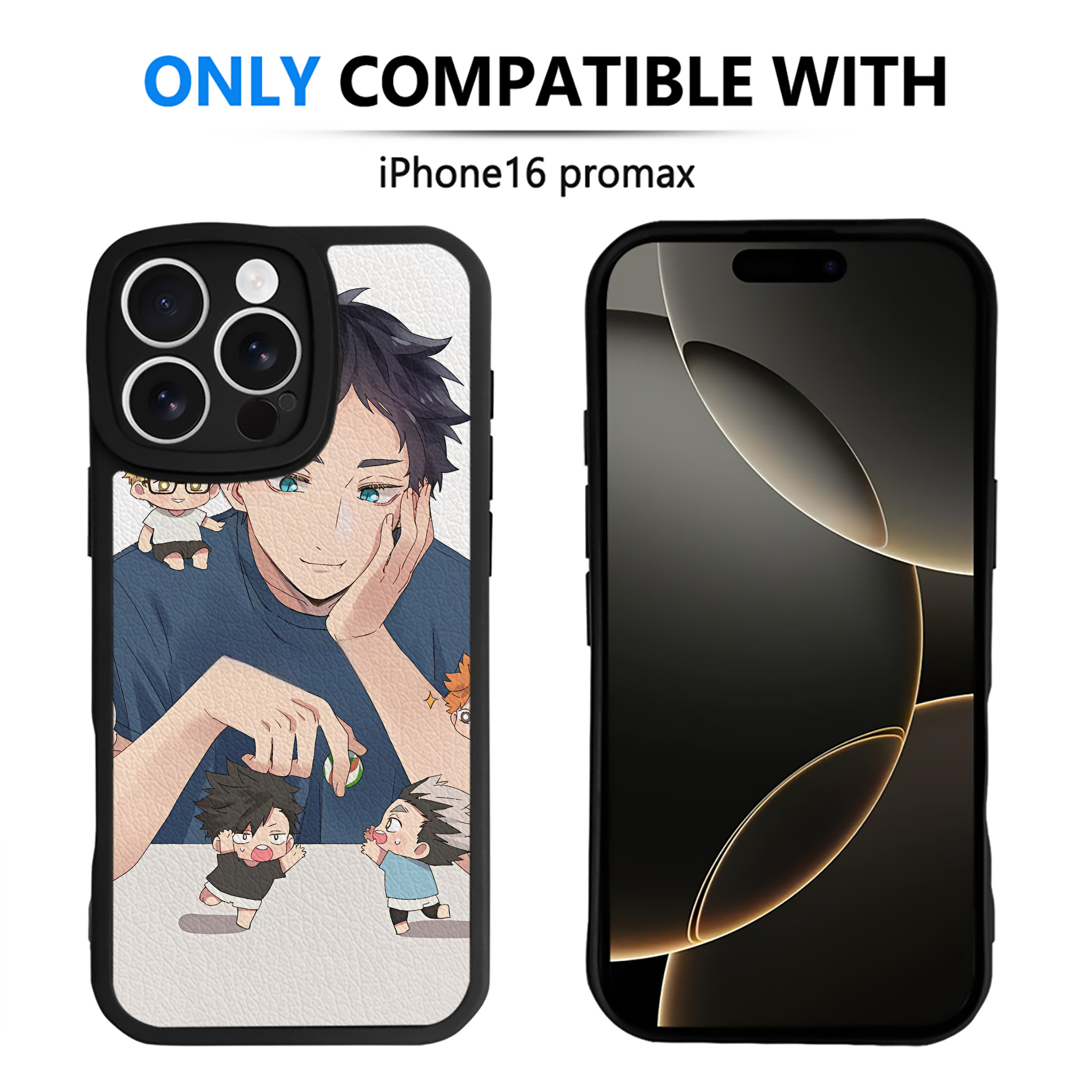 （画像用） ハイキュー!! Haikyu!! 【iPhone 16シリーズ対応】シリコンスマホケース（レザー調） 材質：シリコン